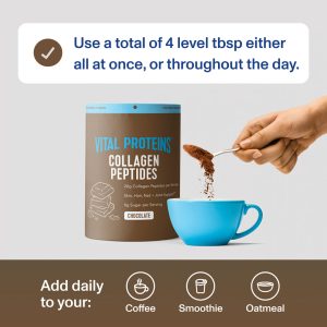 Chocolate Collagen Peptides – 13.5oz Canister